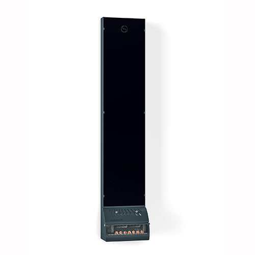 Saunum AirSolo 70 black sauna heater with sleek vertical design and control panel