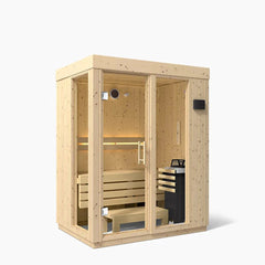 2-person Indoor Sauna | Kohler C1 Indoor Sauna Kit, Scandinavian Spruce