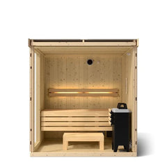 3-person Indoor Sauna | Kohler C1 Indoor Sauna Kit, Scandinavian Spruce