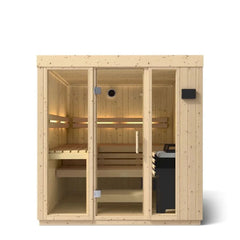 5-person Indoor Sauna | Kohler C1 Indoor Sauna Kit, Scandinavian Spruce