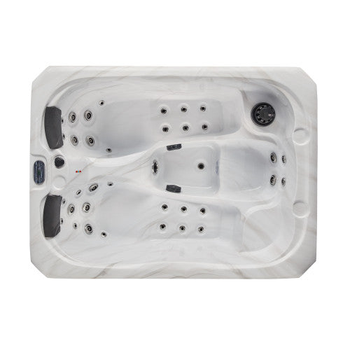 Luxury Spas Largo 3-person hot tub with sleek design and modern jets, perfect for relaxation and home wellness.