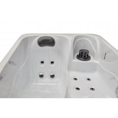 Luxury Spas cashmere 2-person hot tub with a sleek design and soothing water jets