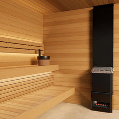 Saunum AIR 7 Black Electric Sauna Heater 6.4kW with Climate Equalizer