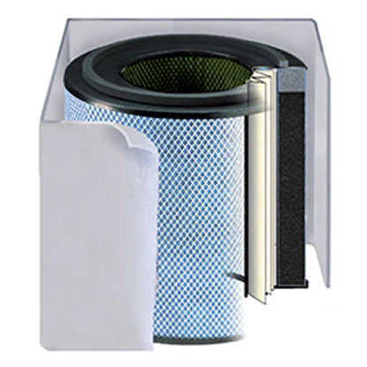 White Austin Air Bedroom Machine replacement filter, standard size, 24 lb, with genuine parts label.