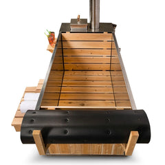 Dundalk Starlight 2 Person Cedar Wood Fired Hot Tub with Heater
