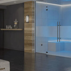 Mr. Steam 12kW commercial steam generator in stainless steel with autoflush system and AromaSteam feature