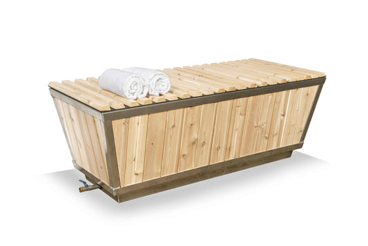 Polar Cold Plunge Tub - Stainless Steel 190 Gallon Cedar Skirt