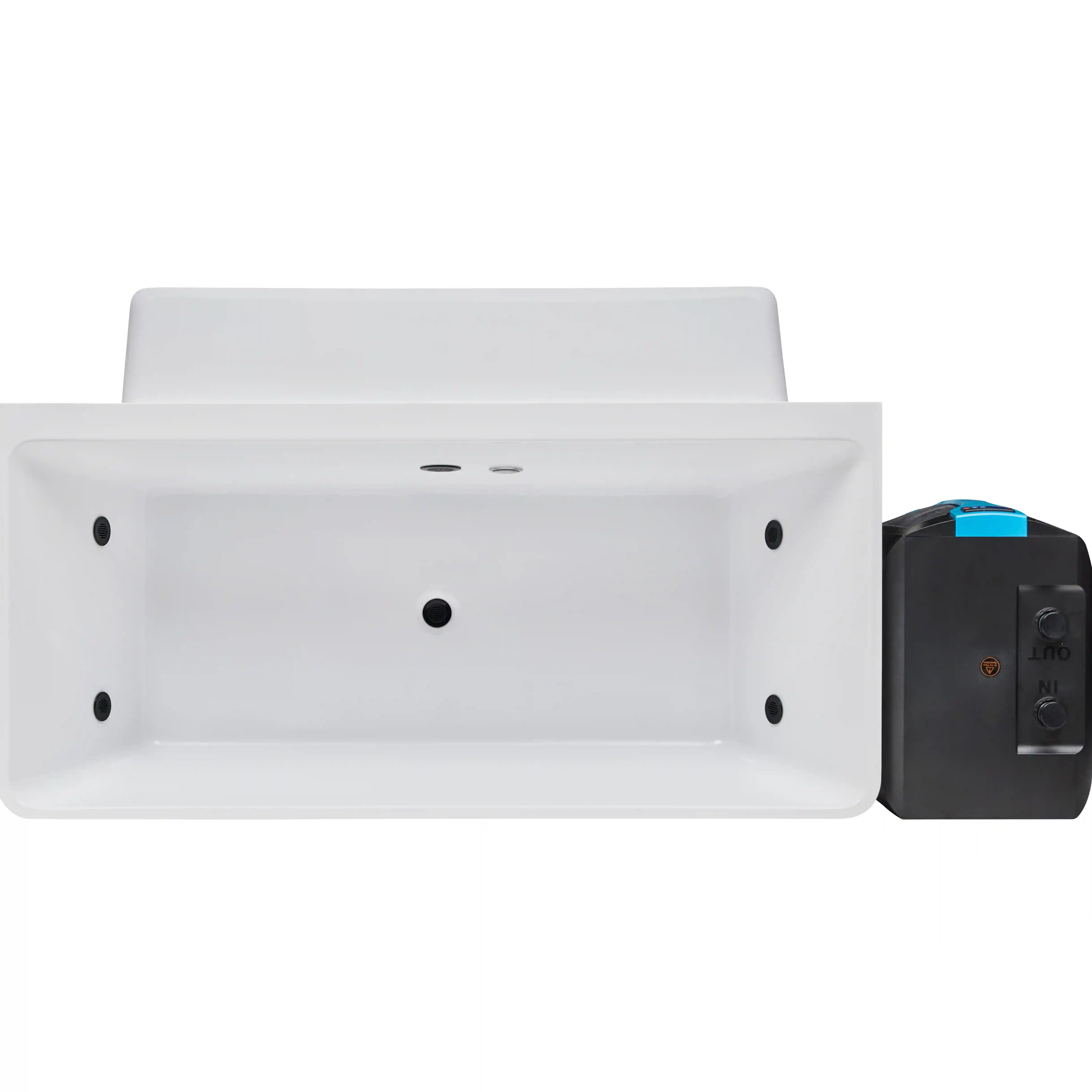 Luxury Spas cold plunge tub with sleek design and 1.0 HP chiller for wellness and relaxation