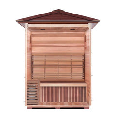 SunRay Freeport 3-Person Canadian Hemlock Outdoor Sauna with Harvia Heater