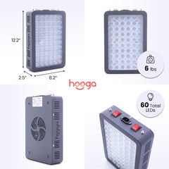 Hooga HG300 red light therapy device with sleek design and control panel for wellness and recovery