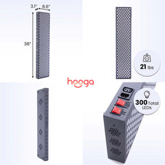 Hooga PRO1500 Red Light Therapy Panel | 660nm & 850nm Full Body Light Therapy | Biohacker Direct