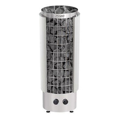 Harvia Cilindro Half Electric Sauna Heater - Stainless Steel, Built-In Controls
