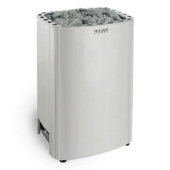 Harvia Club Electric Sauna Heater, sleek stainless steel design, suitable for commercial use, various power options availabl