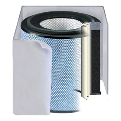 Austin Air HealthMate replacement filter in white with multi-layered filtration system for air purifiers.