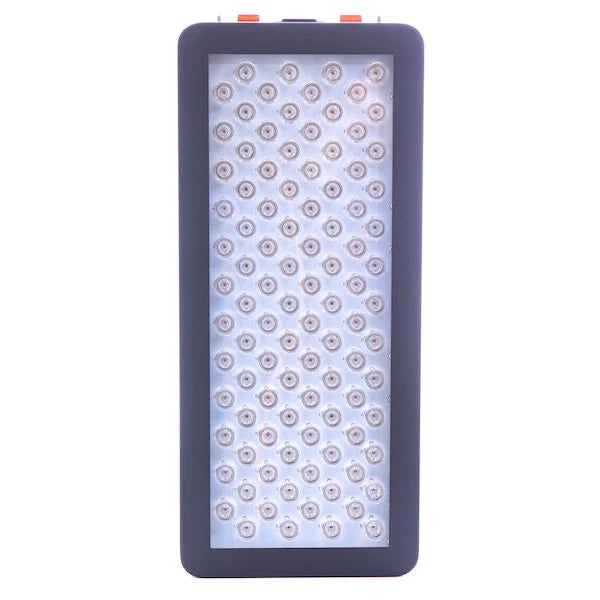 Hooga HG500 red light therapy device with sleek design and adjustable stand for home wellness and pain management