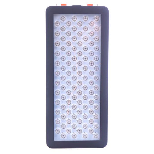 Hooga HG500 red light therapy device with sleek design and adjustable stand for home wellness and pain management