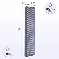 Hooga PRO1500 Red Light Therapy Panel | 660nm & 850nm Full Body Light Therapy | Biohacker Direct