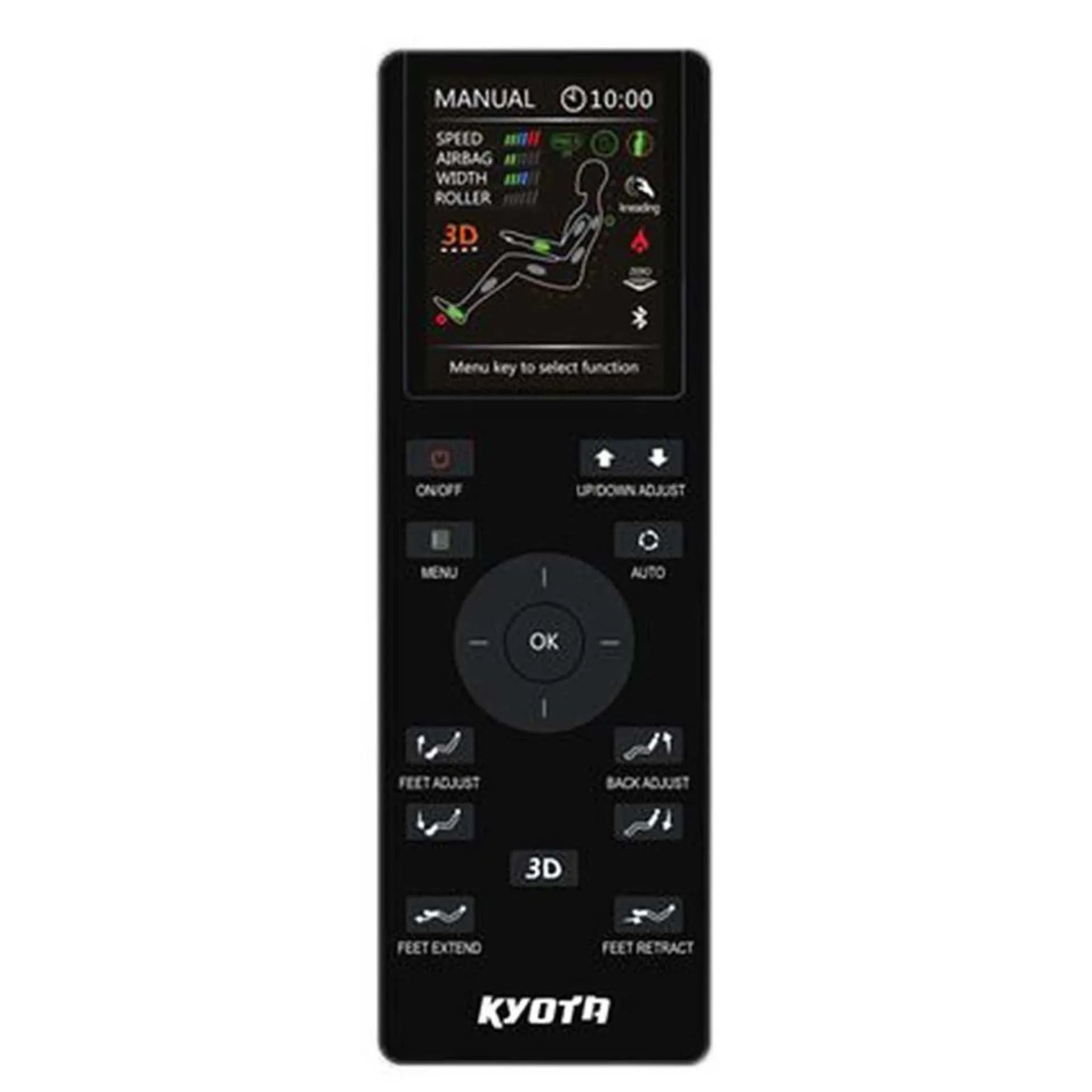 Kyota Yosei M868 4D massage chair in black, featuring ergonomic design and multiple massage modes for ultimate relaxation.