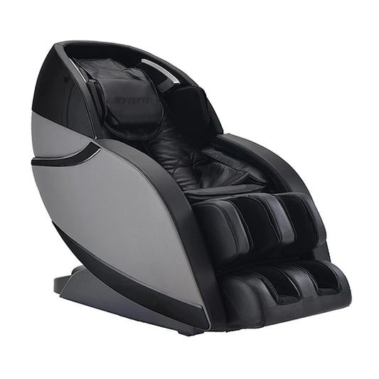 Kyota Kansha M878 4D massage chair in grey/black with ergonomic design and premium upholstery