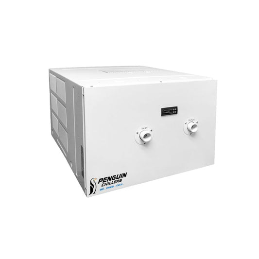 Penguin Chillers 1 ½ HP water chiller for cold therapy, featuring a sleek design and professional-grade cooling performance.
