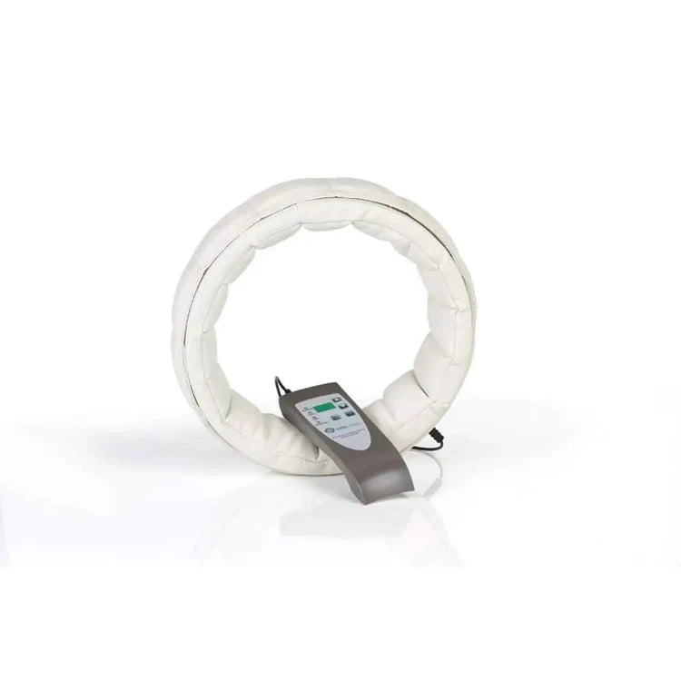 OMI PEMF Ring therapy device in sleek silver design for electromagnetic field therapy.