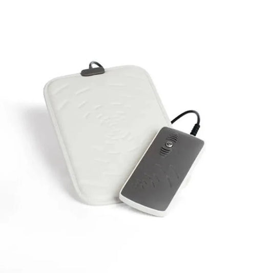 OMI Pulsepad portable PEMF therapy pad in grey, designed for local application and pain relief.