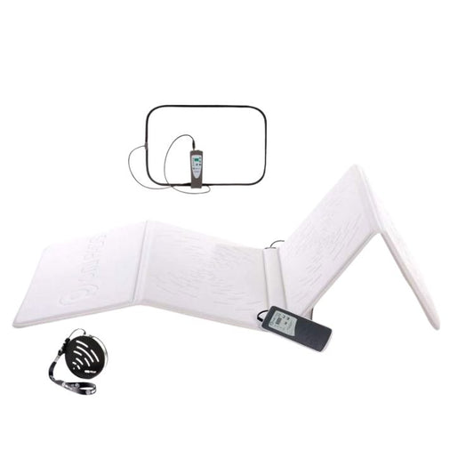 OMI PEMF therapy mat package by Oxford Medical Instruments, featuring a sleek design and portable size.