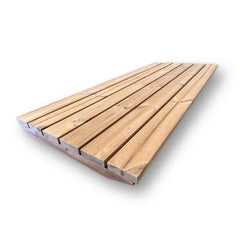 Custom wooden floor kit for sheds and buildings by Biohacker Direct, featuring sturdy planks in natural finish.