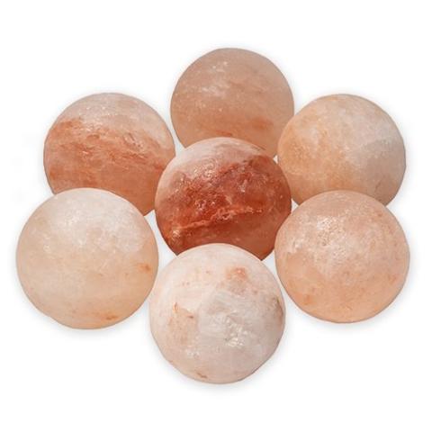 Saunum Himalayan Pink Salt Sphere Set - 7 Therapeutic Orbs