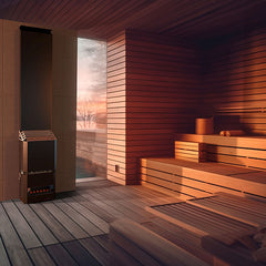 Saunum AIR 10 Black Electric Sauna Heater 9.6kW with Climate Equalizer