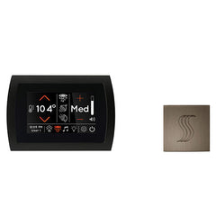 ThermaSol SignaTouch Control (Recessed, Black Trim) + Steam Head Kit (Square)