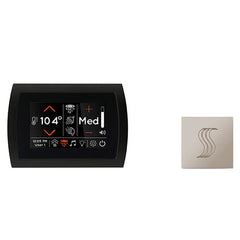 ThermaSol SignaTouch Control (Recessed, Black Trim) + Steam Head Kit (Square)