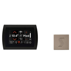 ThermaSol SignaTouch Control (Recessed, Black Trim) + Steam Head Kit (Square)