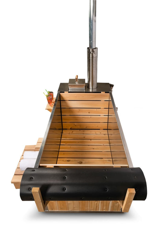 Dundalk Starlight 2 Person Cedar Wood Fired Hot Tub with Heater