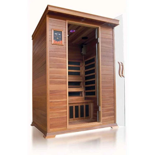 SunRay Sierra 2-Person Canadian Cedar Infrared Sauna - 7 Carbon Heaters