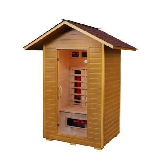 SunRay Burlington 2-Person Outdoor Infrared Sauna Canadian Hemlock