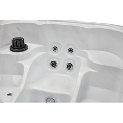 Luxury Spas Largo 3-person hot tub with modern design and built-in LED lights, ideal for relaxation and wellness.