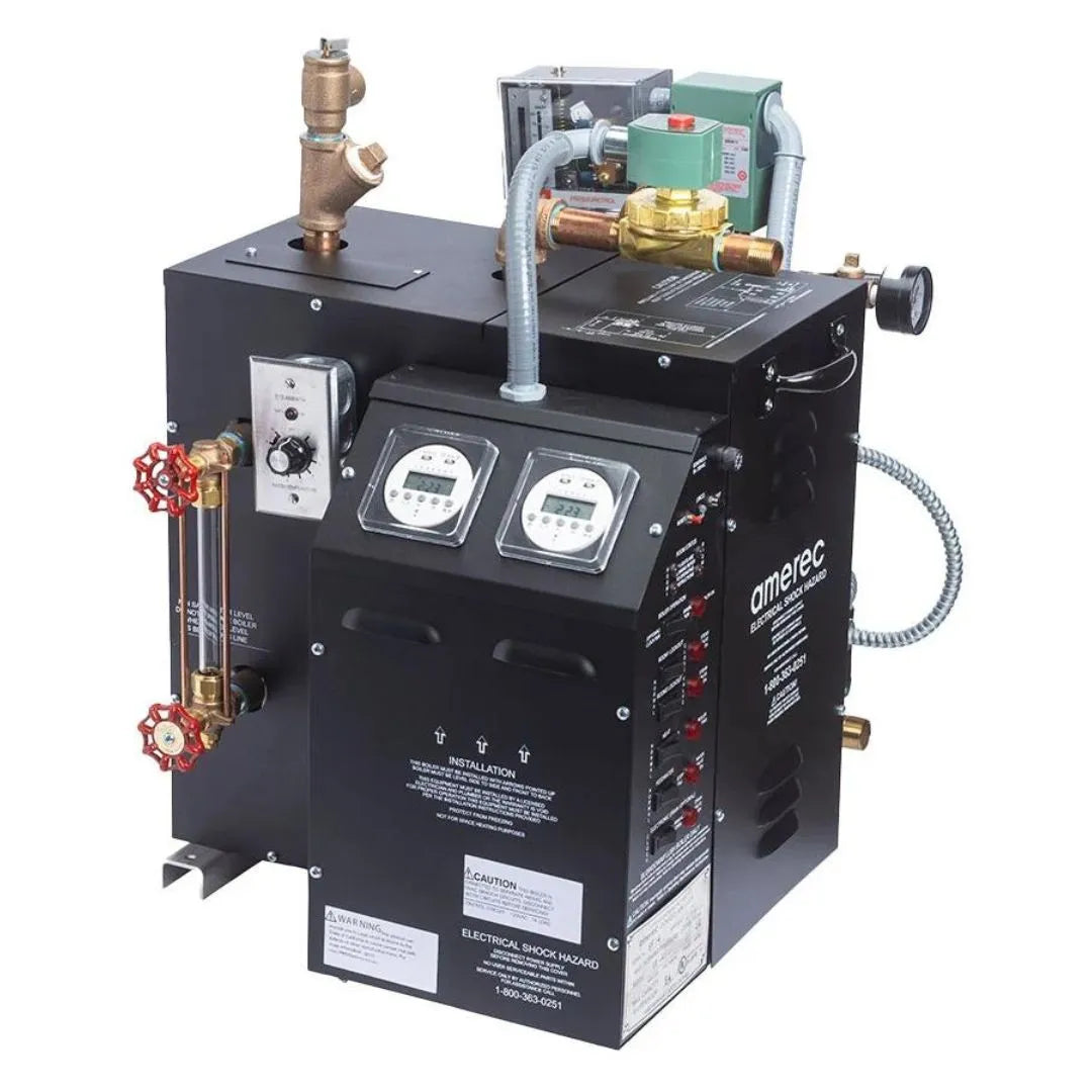 Amerec AI-48 48kW commercial steam generator, ASME certified, designed for 2400 cubic feet steam rooms.