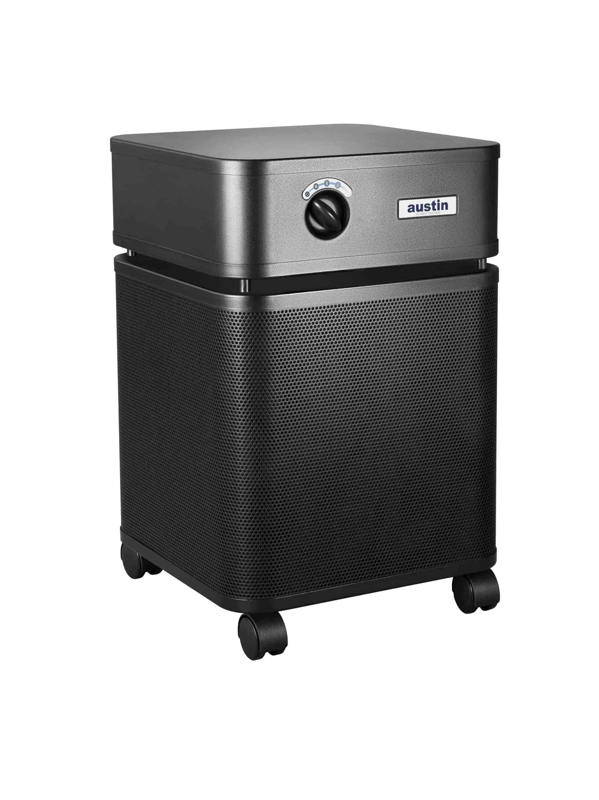 Austin Air HealthMate air purifier in sandstone with HEPA filtration system for improved indoor air quality