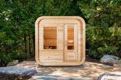 Dundalk Luna 4-Person Cedar Barrel Sauna Kit - Canadian Made