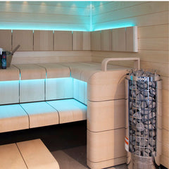 Harvia Cilindro Half Electric Sauna Heater - Stainless Steel, Built-In Controls