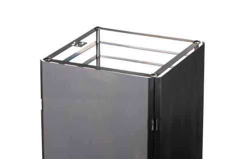 HUUM Reflector Panel for sauna heaters, sleek design with stainless steel finish, enhancing heat efficiency.