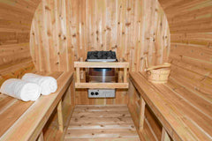 Dundalk 4-Person Barrel Sauna - Canadian White Cedar (CTC2245W)