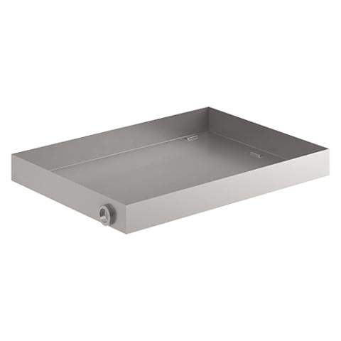 Kohler K-5562-NA gray stainless steel shower drain tray with integrated drain.
