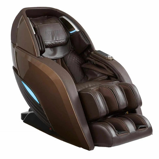 Kyota Yutaka M898 4D massage chair in black, featuring a sleek design and adjustable massage settings.