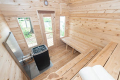Dundalk Georgian 6-Person Cedar Cabin Sauna - Metal Roof (CTC88W)