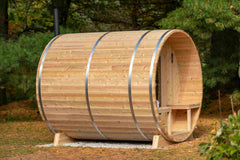 Dundalk 4-Person Barrel Sauna - Canadian White Cedar (CTC2245W)