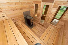 Dundalk Georgian 6-Person Cedar Cabin Sauna with Changeroom & Metal Roof