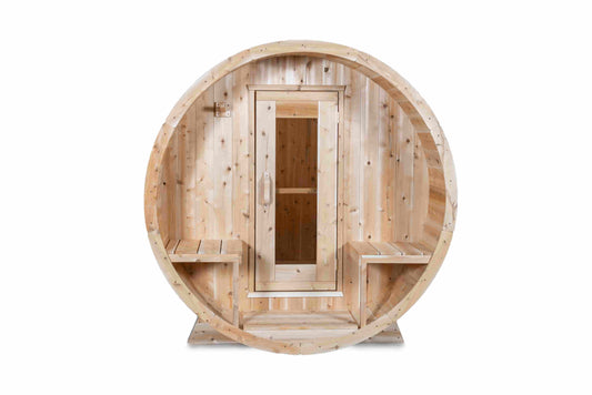 Dundalk 4-Person Barrel Sauna - Canadian White Cedar (CTC2245W)