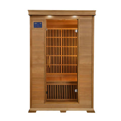 SunRay Evansport 2-Person Canadian Hemlock Infrared Sauna - 1665W